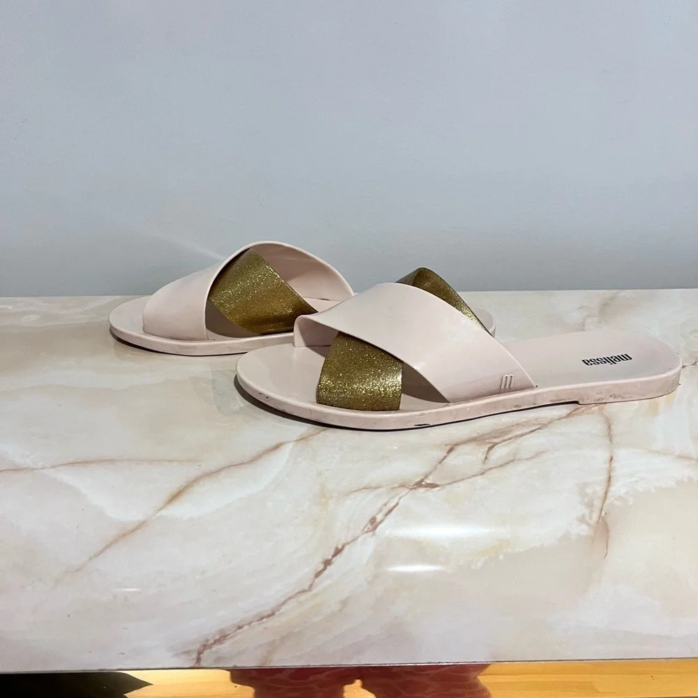 Melissa Gold and blush Sandals